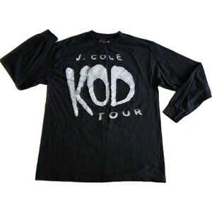 Dreamville J Cole KOD Tour T Shirt Men M Black Kill Our Demons 2018 Double Sided
